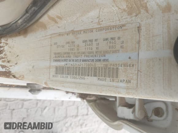 ✅ 2002 Mazda Millenia • VIN: JM1TA221621738040 • Lot: 40597747. Wystawiony na IAAI z przebiegiem Nie podano. Bezpłatny archiwum sprzedaży aukcyjnych z USA i szczegółowy raport historii pojazdu na DreamBid. Zdjęcie 9.