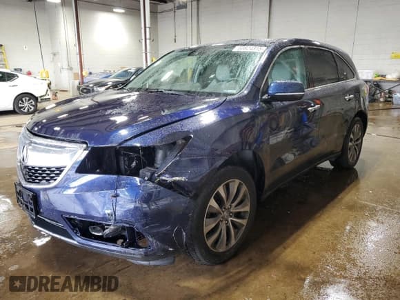 ✅ 2016 Acura MDX Technology • VIN: 5FRYD4H68GB033619 • Lot: 60824315. Listed on Copart with 83,161 mi. Free auction sales archive from the USA and detailed vehicle history report at DreamBid. Image 1.
