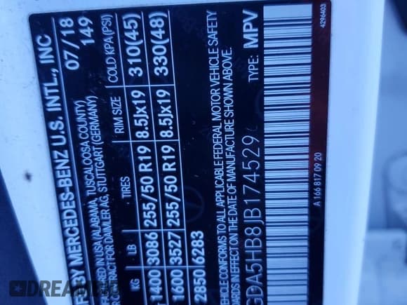 ✅ 2018 Mercedes-Benz GLE 350 • VIN: 4JGDA5HB8JB174529 • Lot: 87224575. Wystawiony na Copart z przebiegiem 138 207 mil. Bezpłatny archiwum sprzedaży aukcyjnych z USA i szczegółowy raport historii pojazdu na DreamBid. Zdjęcie 12.