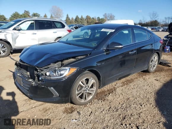 ✅ 2017 Hyundai Elantra Limited • VIN: 5NPD84LF1HH120244 • Lot: 92083855. Listed on Copart with 104,158 mi. Free auction sales archive from the USA and detailed vehicle history report at DreamBid. Image 1.