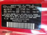 ✅ 2013 Hyundai Veloster w/Black Int • VIN: KMHTC6AD1DU087846 • Lot: 91739065. Listed on Copart with 96,923 mi. Free auction sales archive from the USA and detailed vehicle history report at DreamBid. Image 12.