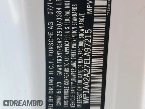 ✅ 2014 Porsche Cayenne • VIN: WP1AA2A27ELA97215 • Lot: 56784685. Listed on Copart with 154,813 mi. Free auction sales archive from the USA and detailed vehicle history report at DreamBid. Image 12.