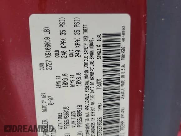 2007 Dodge Dakota ST с VIN 1D7HW28K57S270526, выставлен на аукционе Copart как лот 88717995 с пробегом 172 828 миль миль и Чистый • Clean title. История ставок и продаж доступна на DreamBid. Изображение 13.