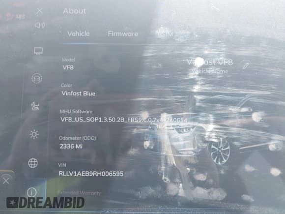 ✅ 2024 VinFast VF 8 Eco • VIN: RLLV1AEB7RH004473 • Лот: 42562607. Опубликован ранее на IAAI с пробегом 2 336 миль. Бесплатный доступ к архиву аукционных продаж из США и подробный отчёт об истории автомобиля на DreamBid. Изображение 18.