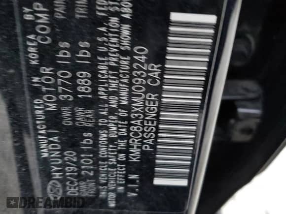 2021 Hyundai Venue SEL with VIN KMHRC8A3XMU093240, listed as a Copart auction lot 79058564 with 68,736 mi miles and Salvage title. Bid and sale history available at DreamBid. Image 12.