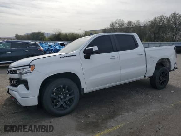 2023 Chevrolet Silverado 1500 RST with VIN 2GCPADED4P1122406, listed as a Copart auction lot 52208835 with 26,990 mi miles and Salvage title. Bid and sale history available at DreamBid. Image 1.