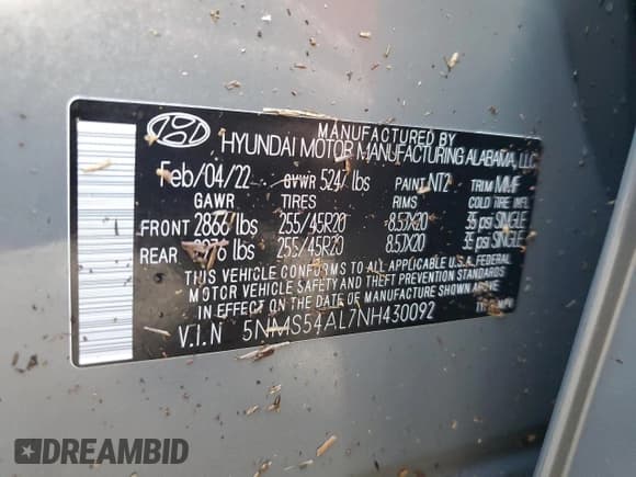 ✅ 2022 Hyundai Santa Fe Calligraphy • VIN: 5NMS54AL7NH430092 • Lot: 74491394. Wystawiony na Copart z przebiegiem Nie podano. Bezpłatny archiwum sprzedaży aukcyjnych z USA i szczegółowy raport historii pojazdu na DreamBid. Zdjęcie 14.