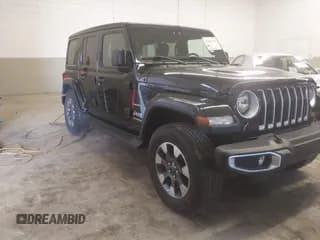 ✅ 2022 Jeep Wrangler Unlimited Sahara • VIN: 1C4HJXENXNW175227 • Lot: 42043241. Listed on IAAI with 38,677 mi. Free auction sales archive from the USA and detailed vehicle history report at DreamBid. Image 1.