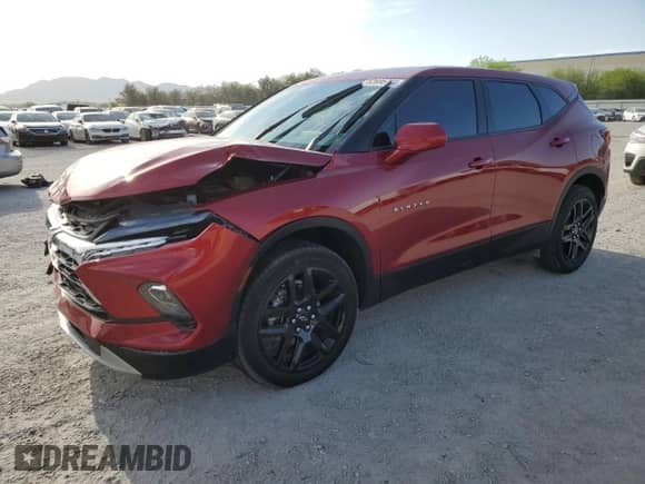 2023 Chevrolet Blazer LT with VIN 3GNKBCR45PS156846, listed as a Copart auction lot 52695774 with 28,823 mi miles and Salvage title. Bid and sale history available at DreamBid. Image 1.