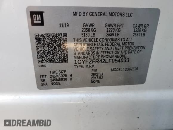 ✅ 2020 Cadillac XT4 AWD Sport • VIN: 1GYFZFR42LF054033 • Lot: 81392805. Wystawiony na Copart z przebiegiem 43 498 mil. Bezpłatny archiwum sprzedaży aukcyjnych z USA i szczegółowy raport historii pojazdu na DreamBid. Zdjęcie 13.