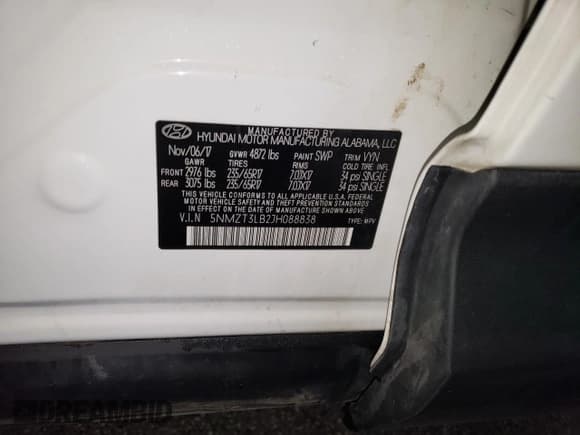 ✅ 2018 Hyundai Santa Fe 2.4L • VIN: 5NMZT3LB2JH088838 • Lot: 57902485. Listed on Copart with 118,294 mi. Free auction sales archive from the USA and detailed vehicle history report at DreamBid. Image 13.