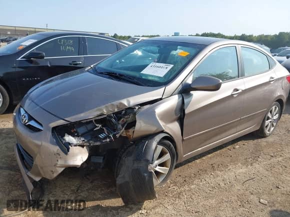 2013 Hyundai Accent GLS with VIN KMHCU4AE6DU299622, listed as a IAAI auction lot 43160108 with 90,116 mi miles and . Bid and sale history available at DreamBid. Image 2.