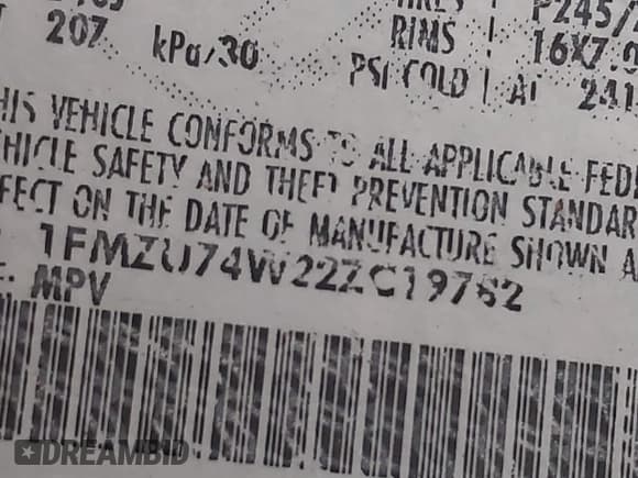 ✅ 2002 Ford Explorer Eddie Bauer • VIN: 1FMZU74W22ZC19782 • Lot: 40931485. Wystawiony na IAAI z przebiegiem 109 160 mil. Bezpłatny archiwum sprzedaży aukcyjnych z USA i szczegółowy raport historii pojazdu na DreamBid. Zdjęcie 9.