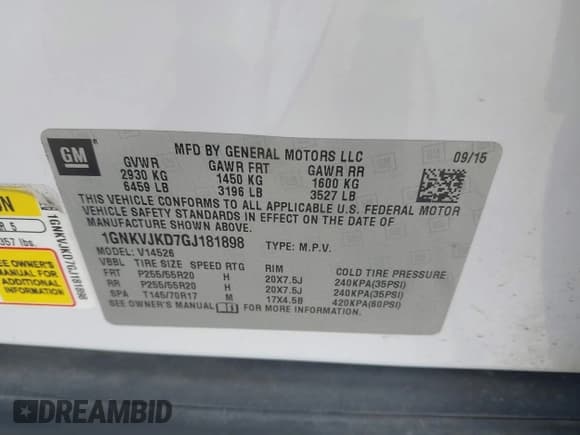 ✅ 2016 Chevrolet Traverse LTZ • VIN: 1GNKVJKD7GJ181898 • Lot: 43113001. Wystawiony na IAAI z przebiegiem 76 990 mil. Bezpłatny archiwum sprzedaży aukcyjnych z USA i szczegółowy raport historii pojazdu na DreamBid. Zdjęcie 9.