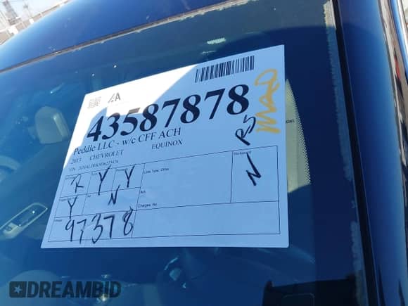 2013 Chevrolet Equinox LT z VIN 2GNALDEK9D6223476, wystawiony jako IAAI lot #43587878 z przebiegiem 97 378 mil mil oraz . Historia ofert i sprzedaży dostępna na DreamBid. Obrazek 12.