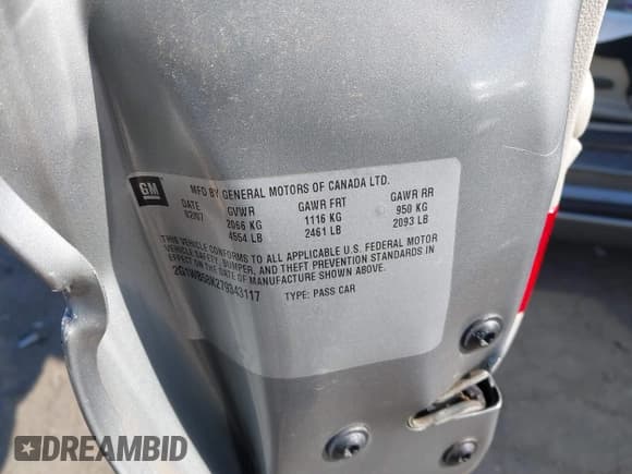 ✅ 2007 Chevrolet Impala LS • VIN: 2G1WB58K279343117 • Lot: 43627253. Wystawiony na IAAI z przebiegiem 234 996 mil. Bezpłatny archiwum sprzedaży aukcyjnych z USA i szczegółowy raport historii pojazdu na DreamBid. Zdjęcie 9.