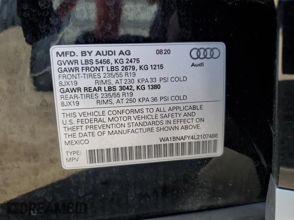 ✅ 2020 Audi Q5 Premium Plus • VIN: WA1BNAFY4L2107486 • Lot: 61209905. Wystawiony na Copart z przebiegiem 30 259 mil. Bezpłatny archiwum sprzedaży aukcyjnych z USA i szczegółowy raport historii pojazdu na DreamBid. Zdjęcie 13.