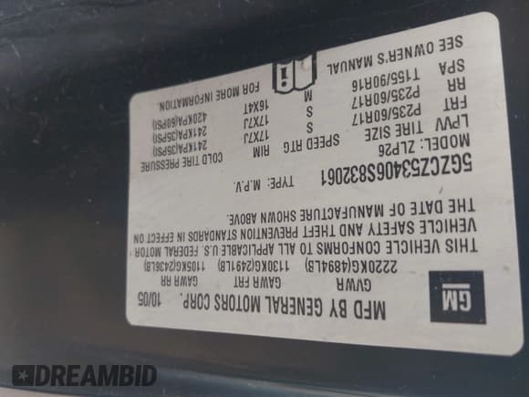 ✅ 2006 Saturn VUE • VIN: 5GZCZ53406S832061 • Lot: 42084403. Wystawiony na IAAI z przebiegiem 110 245 mil. Bezpłatny archiwum sprzedaży aukcyjnych z USA i szczegółowy raport historii pojazdu na DreamBid. Zdjęcie 9.