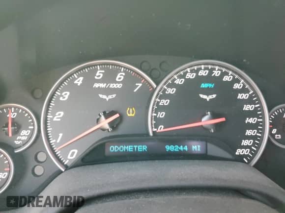 2005 Chevrolet Corvette with VIN 1G1YY24U955118376, listed as a Copart auction lot 79534444 with 98,244 mi miles and Salvage title. Bid and sale history available at DreamBid. Image 9.