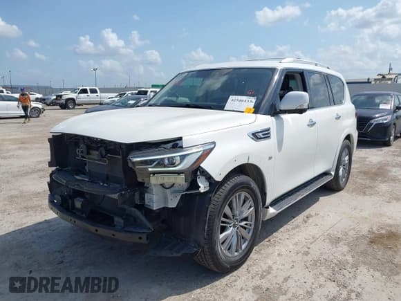 ✅ 2018 Infiniti QX80 • VIN: JN8AZ2ND4J9840270 • Lot: 42546433. Listed on IAAI with 79,686 mi. Free auction sales archive from the USA and detailed vehicle history report at DreamBid. Image 2.