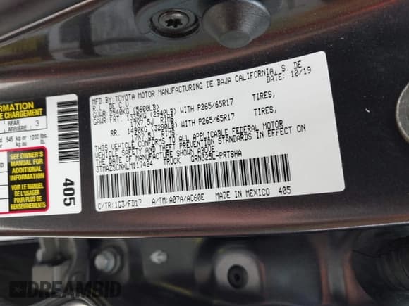 ✅ 2020 Toyota Tacoma SR5 • VIN: 3TMAZ5CNXLM117424 • Lot: 42814654. Wystawiony na IAAI z przebiegiem 95 225 mil. Bezpłatny archiwum sprzedaży aukcyjnych z USA i szczegółowy raport historii pojazdu na DreamBid. Zdjęcie 9.