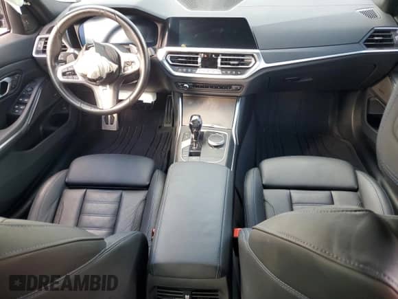 2021 BMW 3 Series M340i with VIN WBA5U7C0XMFL33109, listed as a Copart auction lot 80183354 with Not provided miles and Salvage title. Bid and sale history available at DreamBid. Image 8.