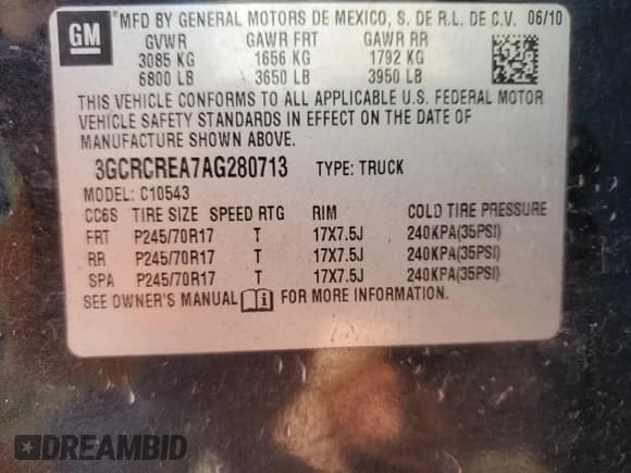 ✅ 2010 Chevrolet Silverado 1500 LS • VIN: 3GCRCREA7AG280713 • Lot: 76860394. Listed on Copart with 204,534 mi. Free auction sales archive from the USA and detailed vehicle history report at DreamBid. Image 14.