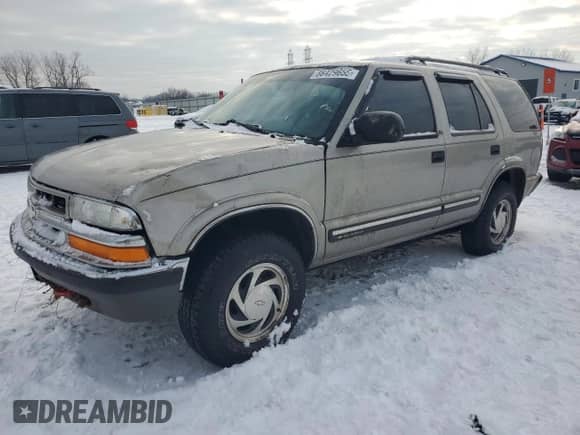 2001 Chevrolet Blazer LT z VIN 1GNDT13W91K239137, wystawiony jako Copart lot #88429655 z przebiegiem 163 132 mil mil oraz Szkoda całkowita • Salvage title. Historia ofert i sprzedaży dostępna na DreamBid. Obrazek 1.