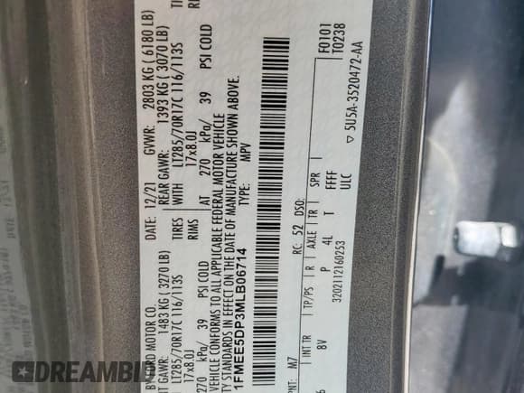 ✅ 2021 Ford Bronco • VIN: 1FMEE5DP3MLB06714 • Lot: 62336425. Wystawiony na Copart z przebiegiem 40 947 mil. Bezpłatny archiwum sprzedaży aukcyjnych z USA i szczegółowy raport historii pojazdu na DreamBid. Zdjęcie 13.