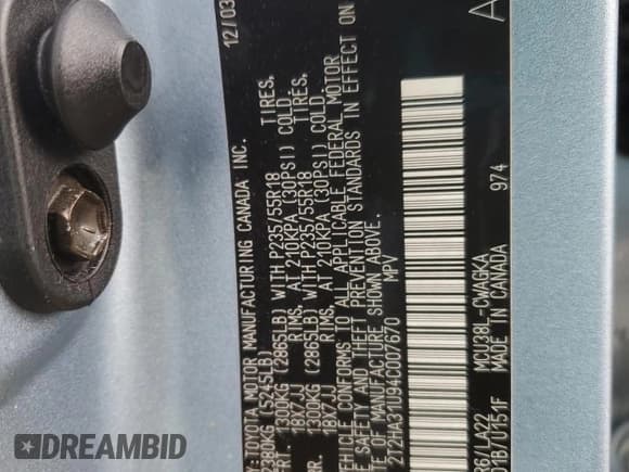 ✅ 2004 Lexus RX 330 • VIN: 2T2HA31U94C007670 • Lot: 90878125. Listed on Copart with 121,887 mi. Free auction sales archive from the USA and detailed vehicle history report at DreamBid. Image 13.