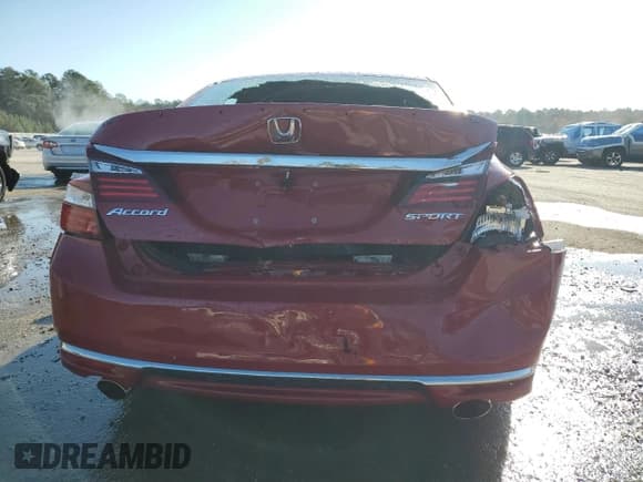 ✅ 2016 Honda Accord Sport • VIN: 1HGCR2F52GA060921 • Lot: 91001265. Wystawiony na Copart z przebiegiem 105 485 mil. Bezpłatny archiwum sprzedaży aukcyjnych z USA i szczegółowy raport historii pojazdu na DreamBid. Zdjęcie 6.