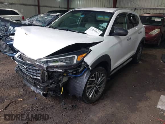 2021 Hyundai Tucson Limited with VIN KM8J3CAL4MU325301, listed as a IAAI auction lot 43229622 with 66,581 mi miles and . Bid and sale history available at DreamBid. Image 2.