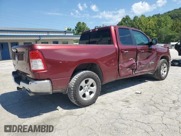 ✅ 2019 Ram 1500 Big Horn • VIN: 1C6SRFBT9KN915743 • Lot: 67975025. Listed on Copart with 46,830 mi. Free auction sales archive from the USA and detailed vehicle history report at DreamBid. Image 3.