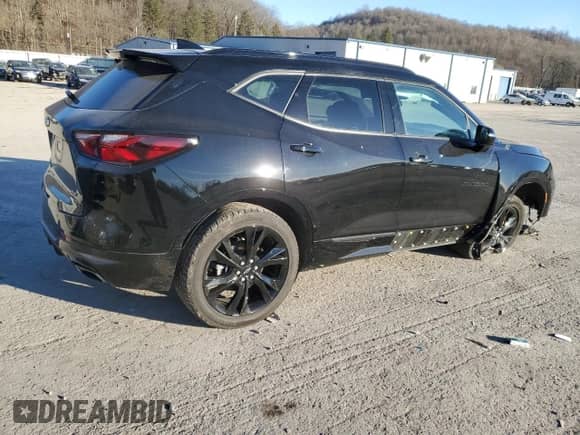 2022 Chevrolet Blazer RS with VIN 3GNKBKRS6NS139785, listed as a Copart auction lot 41838084 with 16,899 mi miles and Salvage title. Bid and sale history available at DreamBid. Image 3.