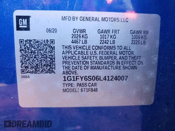 2020 Chevrolet Bolt EV LT z VIN 1G1FY6S06L4124007, wystawiony jako Copart lot #79265473 z przebiegiem 53 157 mil mil oraz . Historia ofert i sprzedaży dostępna na DreamBid. Obrazek 12.