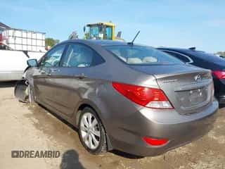 2013 Hyundai Accent GLS with VIN KMHCU4AE6DU299622, listed as a IAAI auction lot 43160108 with 90,116 mi miles and . Bid and sale history available at DreamBid. Image 3.