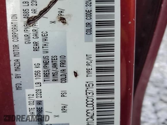 ✅ 2012 Mazda 5 Touring • VIN: JM1CW2CL0C0137151 • Lot: 84866505. Wystawiony na Copart z przebiegiem 202 349 mil. Bezpłatny archiwum sprzedaży aukcyjnych z USA i szczegółowy raport historii pojazdu na DreamBid. Zdjęcie 14.