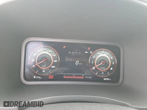 2023 Hyundai Kona N Line с VIN KM8K3CA38PU984796, выставлен на аукционе Copart как лот 60085325 с пробегом 30 759 миль миль и Списание • Salvage title. История ставок и продаж доступна на DreamBid. Изображение 9.