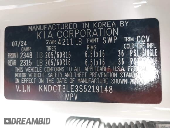 ✅ 2025 Kia Niro SX • VIN: KNDCT3LE3S5219148 • Lot: 42202253. Wystawiony na IAAI z przebiegiem 24 337 mil. Bezpłatny archiwum sprzedaży aukcyjnych z USA i szczegółowy raport historii pojazdu na DreamBid. Zdjęcie 9.
