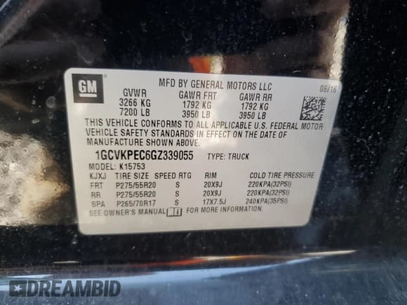 ✅ 2016 Chevrolet Silverado 1500 Custom • VIN: 1GCVKPEC6GZ339055 • Lot: 84416055. Wystawiony na Copart z przebiegiem 97 818 mil. Bezpłatny archiwum sprzedaży aukcyjnych z USA i szczegółowy raport historii pojazdu na DreamBid. Zdjęcie 13.