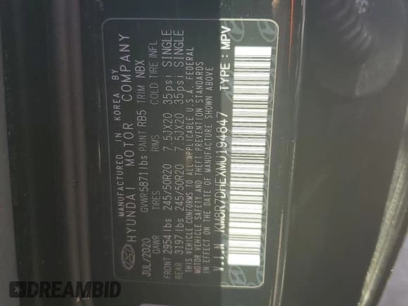 ✅ 2021 Hyundai Palisade Calligraphy • VIN: KM8R7DHEXMU194847 • Лот: 74215264. Опубликован ранее на Copart с пробегом Не указан. Бесплатный доступ к архиву аукционных продаж из США и подробный отчёт об истории автомобиля на DreamBid. Изображение 14.