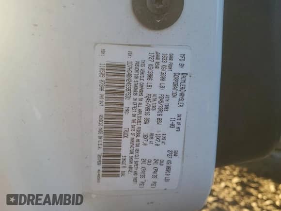 2004 Dodge Dakota SLT z VIN 1D7HG48N24S597531, wystawiony jako Copart lot #75362604 z przebiegiem 147 191 mil mil oraz Szkoda całkowita • Salvage title. Historia ofert i sprzedaży dostępna na DreamBid. Obrazek 12.