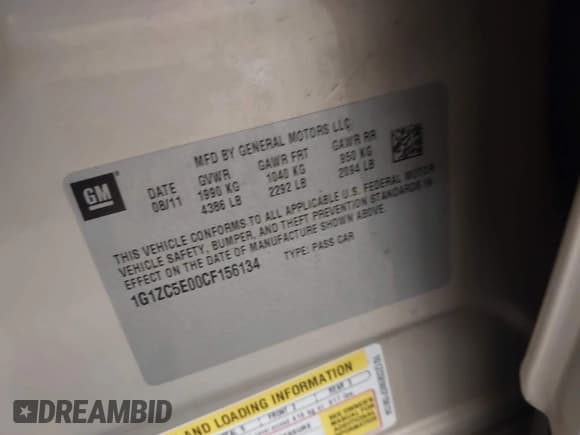 ✅ 2012 Chevrolet Malibu 1LT • VIN: 1G1ZC5E00CF156134 • Лот: 43505999. Опубликован ранее на IAAI с пробегом 51 561 миль. Бесплатный доступ к архиву аукционных продаж из США и подробный отчёт об истории автомобиля на DreamBid. Изображение 9.