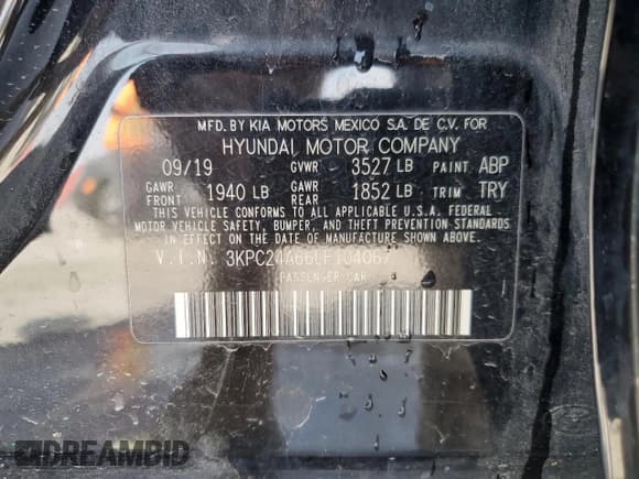 ✅ 2020 Hyundai Accent SE • VIN: 3KPC24A66LE104067 • Лот: 87021174. Опубликован ранее на Copart с пробегом 99 179 миль. Бесплатный доступ к архиву аукционных продаж из США и подробный отчёт об истории автомобиля на DreamBid. Изображение 12.