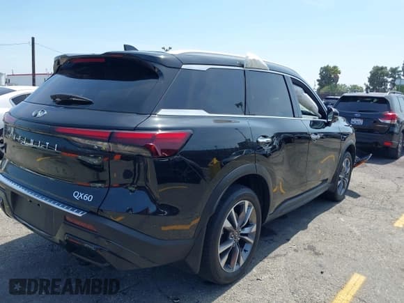 ✅ 2023 Infiniti QX60 Luxe • VIN: 5N1DL1FR2PC332501 • Lot: 42486078. Listed on IAAI with 5,842 mi. Free auction sales archive from the USA and detailed vehicle history report at DreamBid. Image 4.