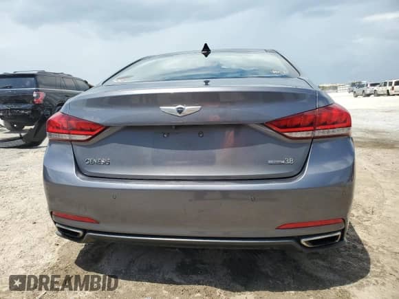 2015 Hyundai Genesis 3.8L with VIN KMHGN4JE4FU091224, listed as a Copart auction lot 69748745 with 144,775 mi miles and Salvage title. Bid and sale history available at DreamBid. Image 6.