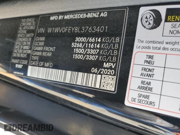 ✅ 2020 Mercedes-Benz Metris • VIN: W1WV0FEY8L3763401 • Lot: 62160895. Wystawiony na Copart z przebiegiem 74 919 mil. Bezpłatny archiwum sprzedaży aukcyjnych z USA i szczegółowy raport historii pojazdu na DreamBid. Zdjęcie 14.