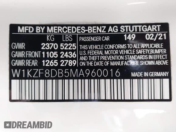 ✅ 2021 Mercedes-Benz E 350 • VIN: W1KZF8DB5MA960016 • Lot: 42077589. Wystawiony na IAAI z przebiegiem 52 264 mil. Bezpłatny archiwum sprzedaży aukcyjnych z USA i szczegółowy raport historii pojazdu na DreamBid. Zdjęcie 9.