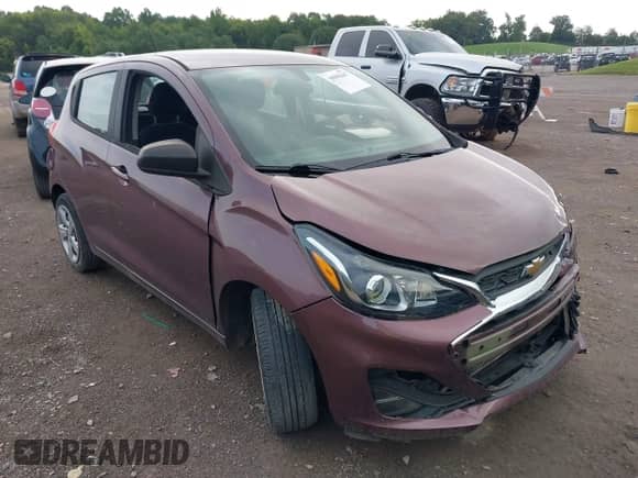 2020 Chevrolet Spark LS with VIN KL8CB6SA5LC422499, listed as a IAAI auction lot 39990447 with 56,964 mi miles and . Bid and sale history available at DreamBid. Image 1.