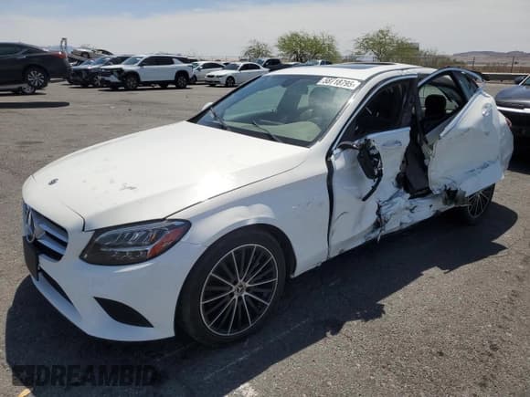 ✅ 2021 Mercedes-Benz C 300 • VIN: W1KWF8DB5MR626928 • Lot: 58718795. Listed on Copart with 55,239 mi. Free auction sales archive from the USA and detailed vehicle history report at DreamBid. Image 1.